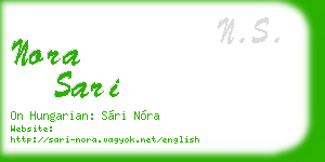 nora sari business card